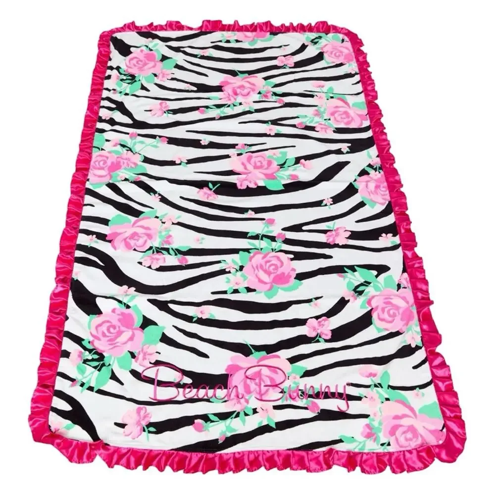 Beach Bunny Zebra Rose Beach Towel - Picture 1 of 2